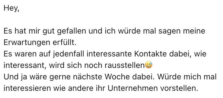 Testimonial von David