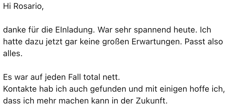 Testimonial von Francesco