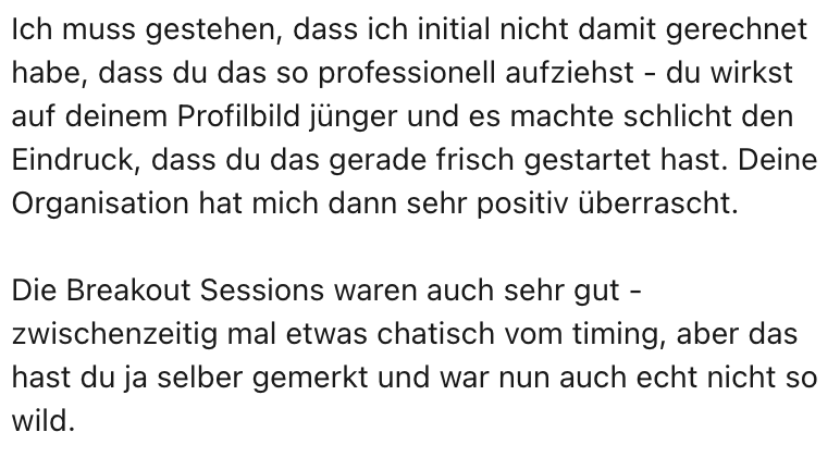 Testimonial von Markus